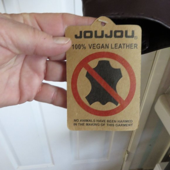 Jou Jou Fitted Vegan Leather Jacket size xl. - Picture 11 of 15